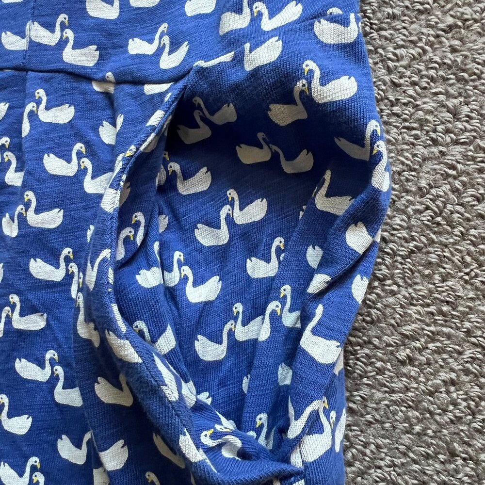 Boden Blue Swan-Print Midi Dress - Picture 6 of 14